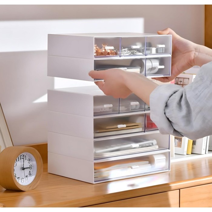 Drawerr Desk Organizer Laci Penyimpanan Stackable Organizer Laci