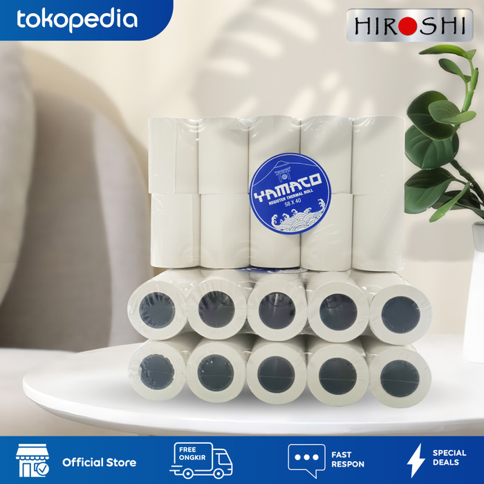 

TERBARU! (PAKET 20 Roll) Kertas Thermal Paper Roll Ukuran 58 x 40 KAS PAPER