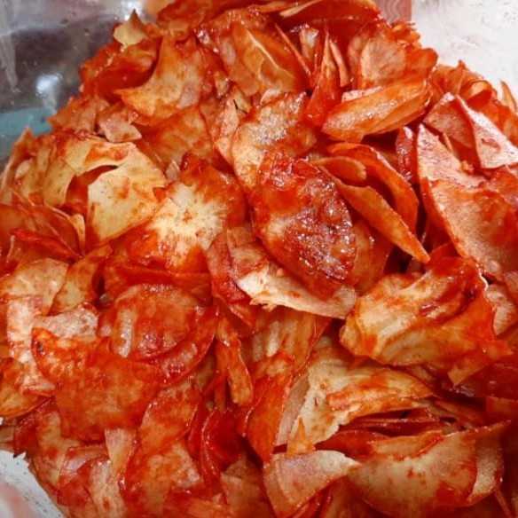 

HOT SALE! keripik singkong balado basah berat 1 kg