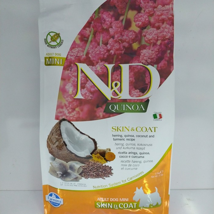 

FARMINA N&D QUINOA SKIN & COAT MINI BREED HERRING 2,5KG