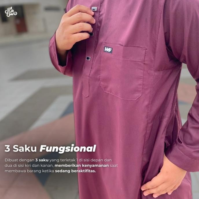 Baju Jubah Gamis Al Haramain Polos Pria Dewasa Premium Lengan Panjang Terlaris