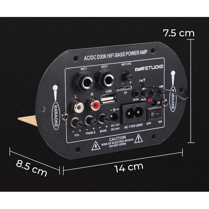 Langsung Order Kit Amplifier Blutooth Untuk Karaoke 2 Input Mic Daya 35 Watt