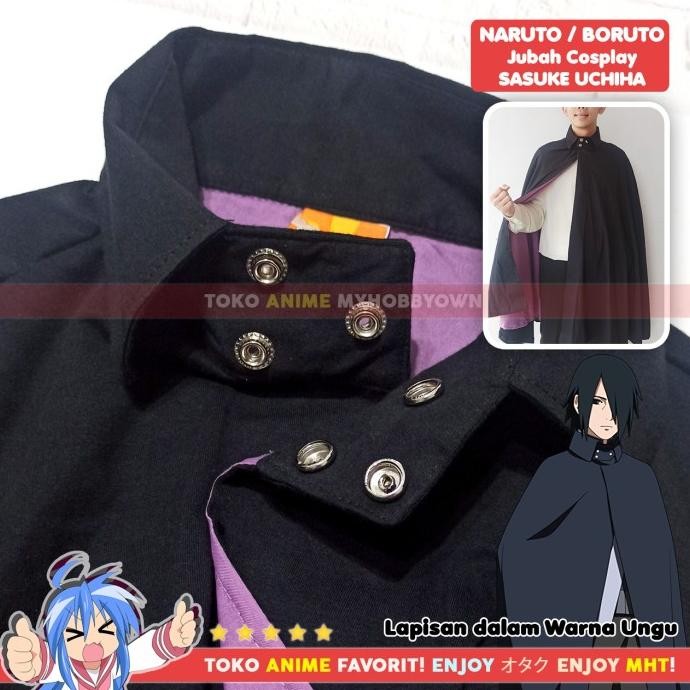 Jubah Uchiha Sasuke Kostum Cosplay Anime Boruto Naruto Next Generation Terlaris