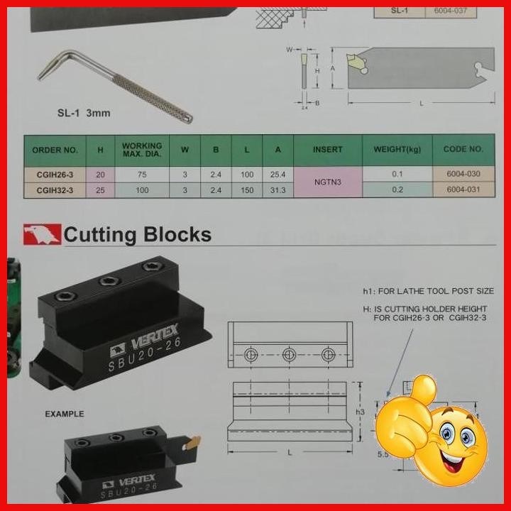 

[VRX] VERTEX CUTTING HOLDER CGIH 26-3
