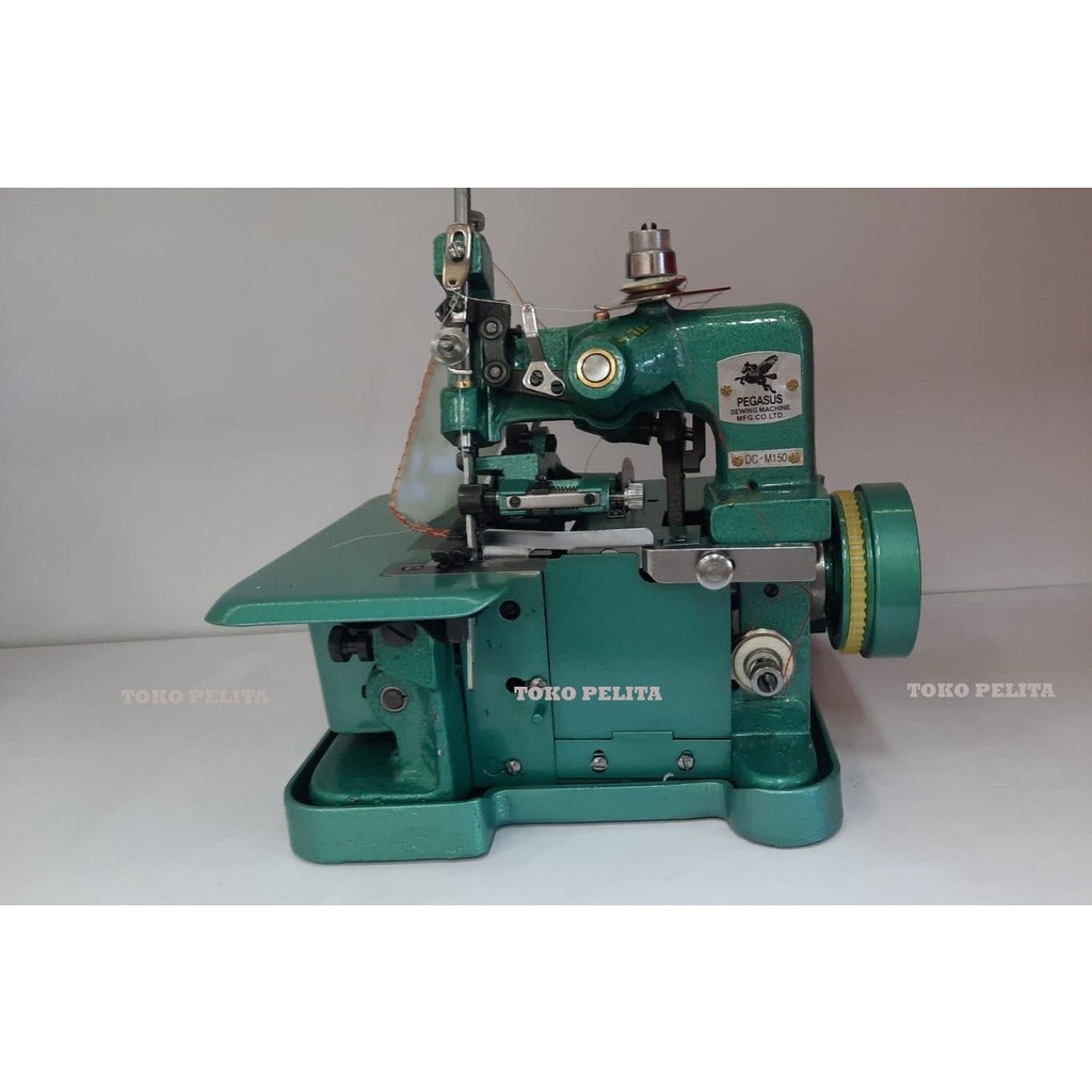 Mesin Neci 3 Benang Pegasus DC-M150 with Motor Fullset Meja papan obras mica + kaki H obras