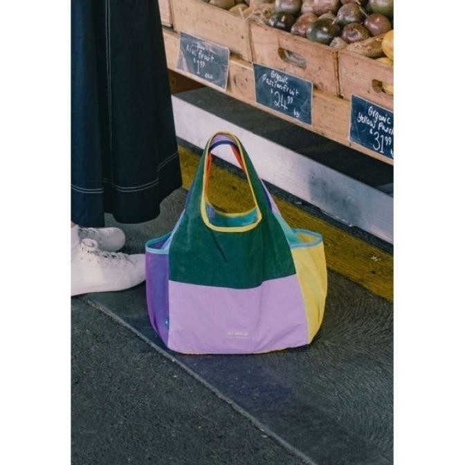 Murah [Tnt50] Btv Super Panelled Mini Crunch Carrier  Bag Tas Tote Belanja Lipat Wanita