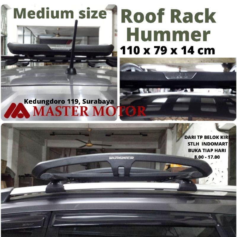 Rak Mobil Hummer Foxco Hitam Medium/Large Roofrack Rack Rush Innova Pajero Fortuner Terios Kijang