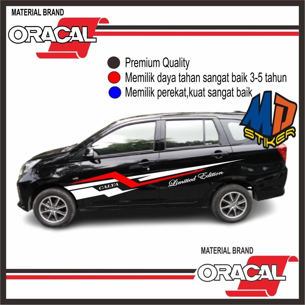 Stiker Mobil Calya Hitam Terbaru Lis Aksesoris Sigra Putih Keren Minimalis