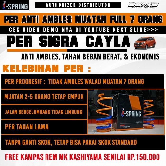 Per Sigra Cayla Anti Amblas Damper Beban Berat Belakang Ispring No Kyb Sae 