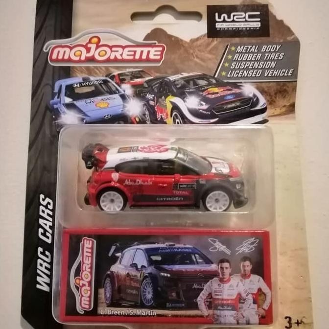 Majorette Rally Car Citroen C3 WRC 2018 Breen Martin diecast ban karet