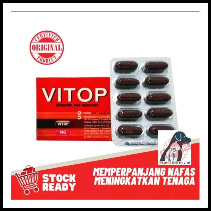 Vitop Ori Thailand Untuk Stamina Tenaga Ayam Dan Burung Strong Vit Top