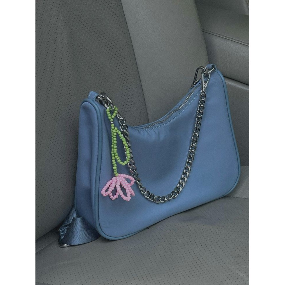 flower bead charm bag