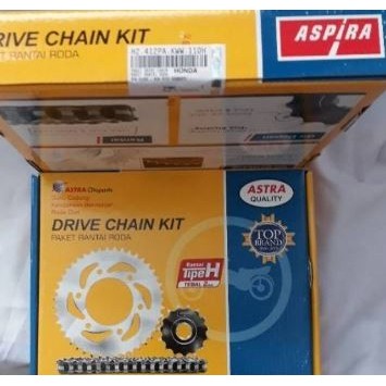 Gear Set Depan Belakang Plus Rantai Aspira Kww Motor Revo Blade Ori