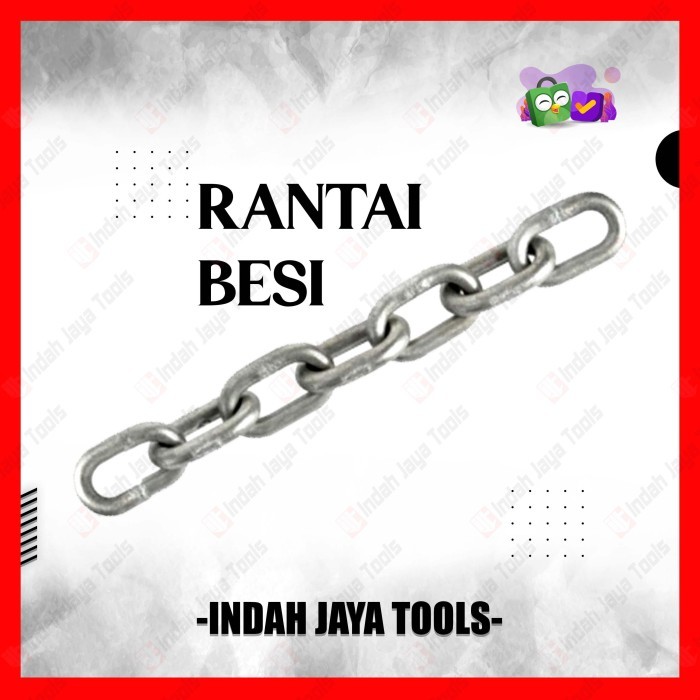 Rantai Besi Meteran 5 Mm 3/16 Inch Gembok Motor Portal Pagar Galvanis