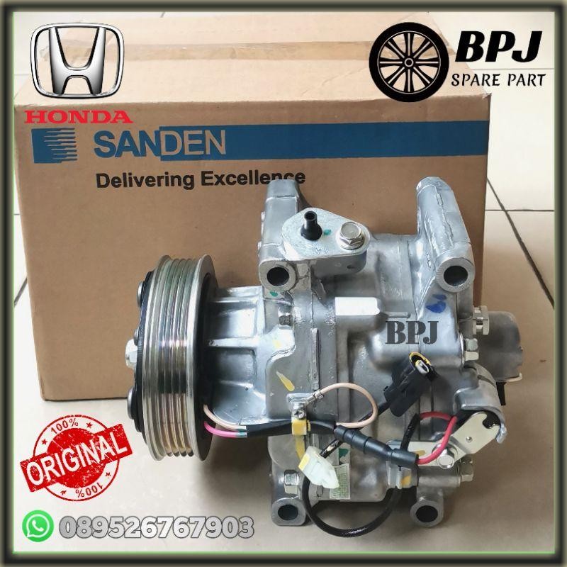 Compressor Compresor Kompresor Ac All New Honda Brio 1.2 1200Cc Ori Asli Sanden 2016 2017 2018 2019 