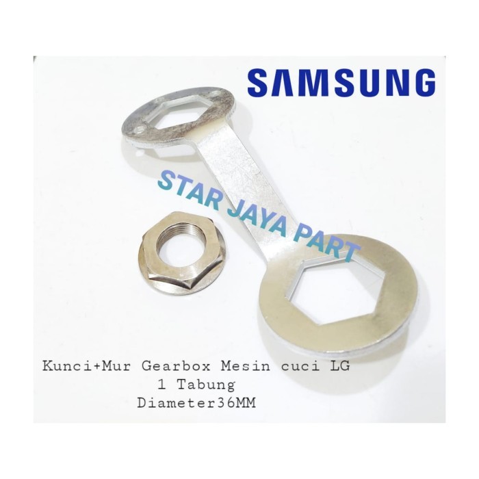 KUNCI GEARBOX + MUR GEARBOX MESIN CUCI SAMSUNG 1 TABUNG / TOP LOADING
