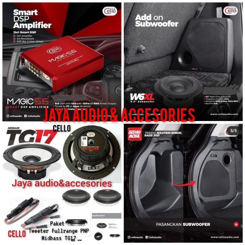 Paket Audio Cello Subwoofer Oem Sudut 6Inch W6Xl Pnp Toyota Raize - Inova-Fortuner-Pajero-Xpander-Ci