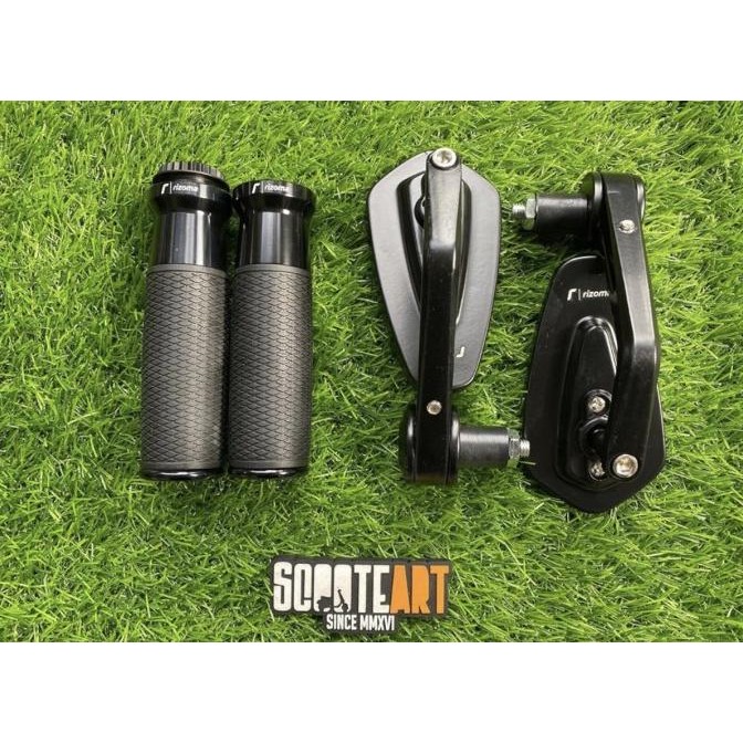 Handgrip Rizoma Urlo + Spion Rizoma Coffin Universal Vespa Matic