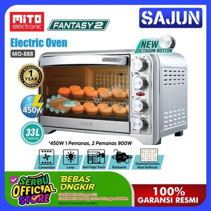 Mito MO-888 Oven Fantasy 33 Liter Oven Listrik