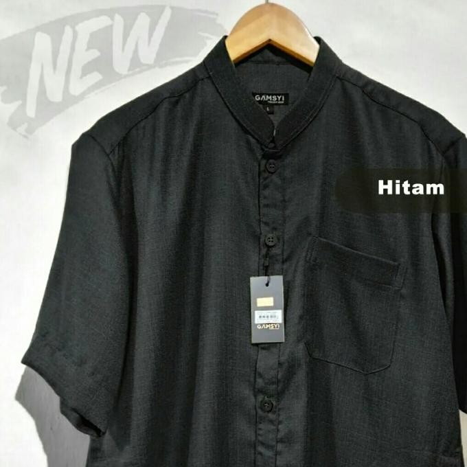 Baju koko linen lengan pendek/koko Gamsyi Terlaris