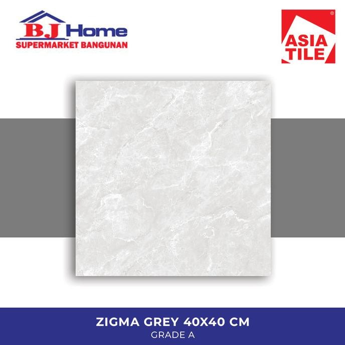 Asia Tile Zigma Grey 40X40 KW1 - Keramik Lantai E82JA