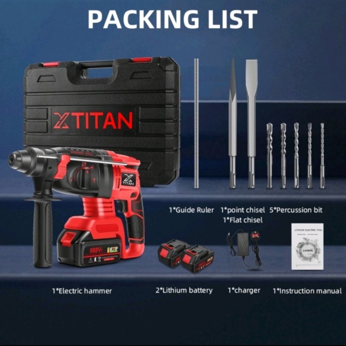 Rotary Impact Hammer Drill Cordless 13Mm Brushless