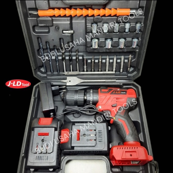 Cordless Drill 48V Assecories Koper Set - Bor Baterai 48V Set - Jld