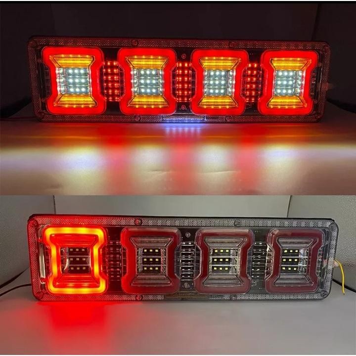 Lampu Stoplam Led Variasi Stoplamp Rem Sein Kedip Running Belakang Mobil Truk Lori Canter Aksesoris 