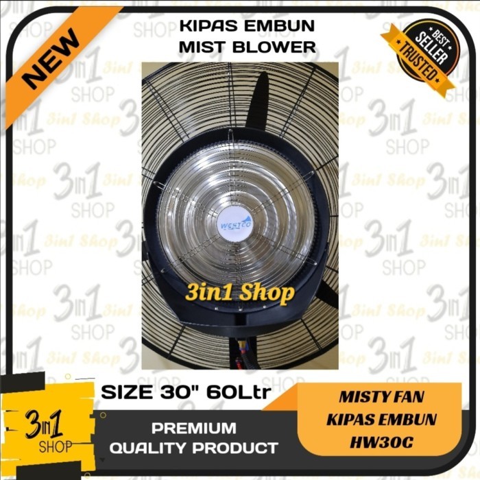 Kipas Angin Embun Misty Fan 30" 60 liter Blower Misty Cool 30 inch