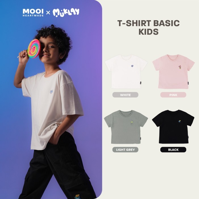 CHL MOOI X MUKLAY KAOS ANAK UNISEX T-SHIRT BASIC KIDS SGA