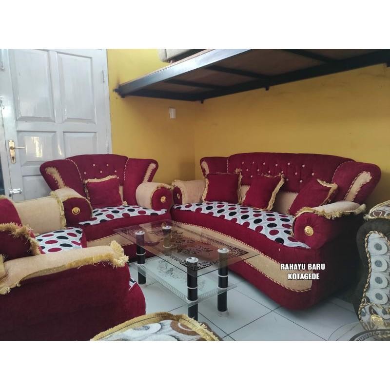 Sofa Tamu Minimalis 321 Sofa Avansa 321 Set Meja Kaca Persegi