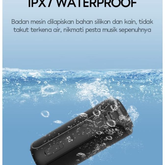 Speaker Bluetooth Vivan VS30 IPX7 WaterProof Bass+ Black Terlaris