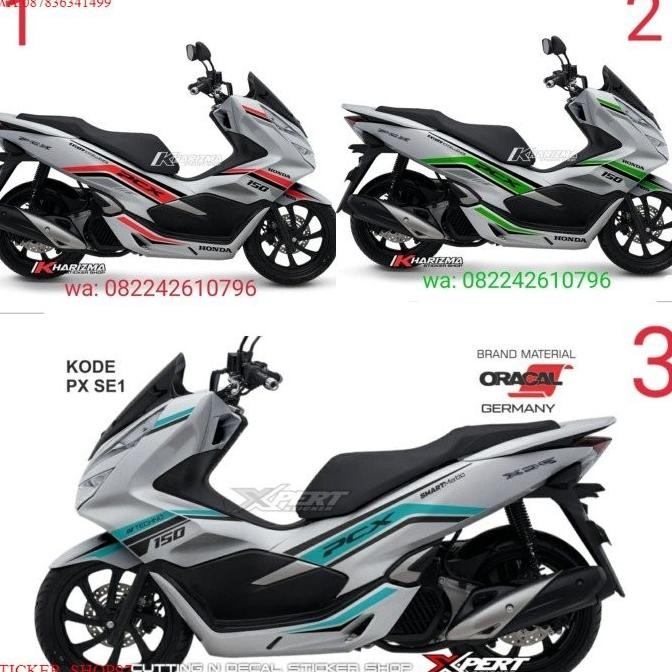 sticker Motor Pcx putih - Striping Cutting Sticker Honda Pcx x01