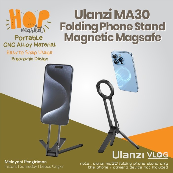 

SALE TERLARIS ULANZI MA30 CARABINER PHONE TRIPOD DUAL MAGNETIC FAST CLIP MOUNTING PORTABLE FOLDABLE