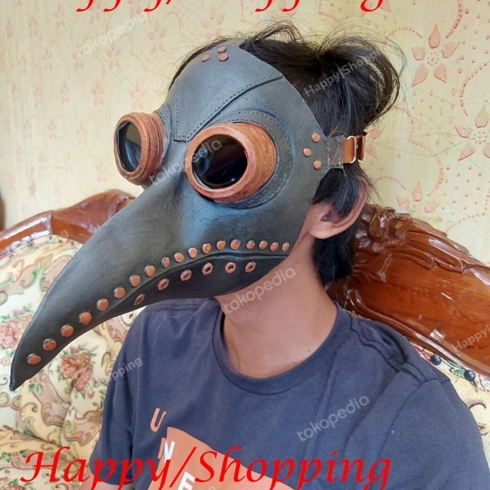 Topeng Burung Latex Plague Bird Doctor Halloween Mask