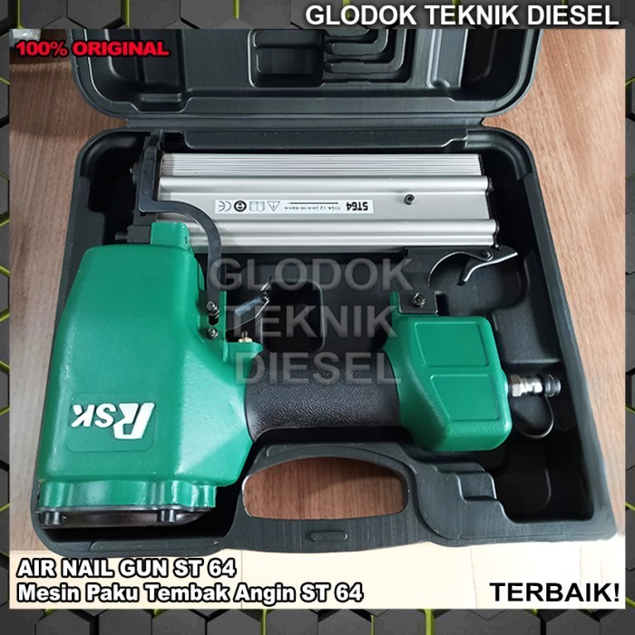 

Mesin Air Nailer Gun ST 64 Alat Paku Tembak Tembok Beton Angin Kompresor Concrete Staples Nail Gun