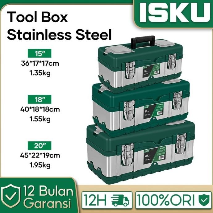 Isku Tool Box Besar 20 Inch Box Tahan Lama Toolbox Kotak Peralatan Perkakas/Kotak Perkakas 17Inch/Ko