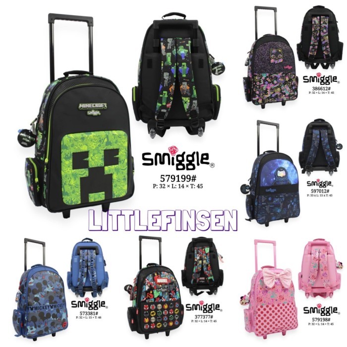 Smiggle Trolley Bag/Tas Trolley Smiggle/Tas Trolley Anak