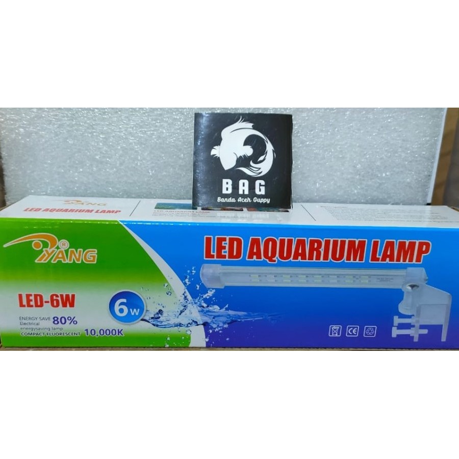 Lampu LED aquascape YANG jepit 6watt