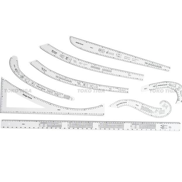 

Ggari Pola Badan Lengan Leher Ggul Celana Bahan Arili Pattern Ruler French Curve Fc