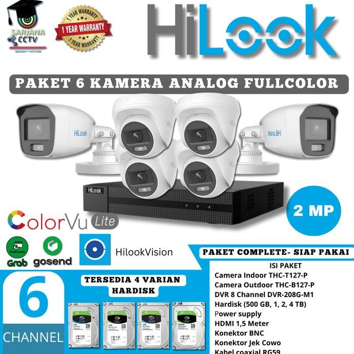 Sale Paket Kamera Cctv 6 Channel Hilook Colorvu