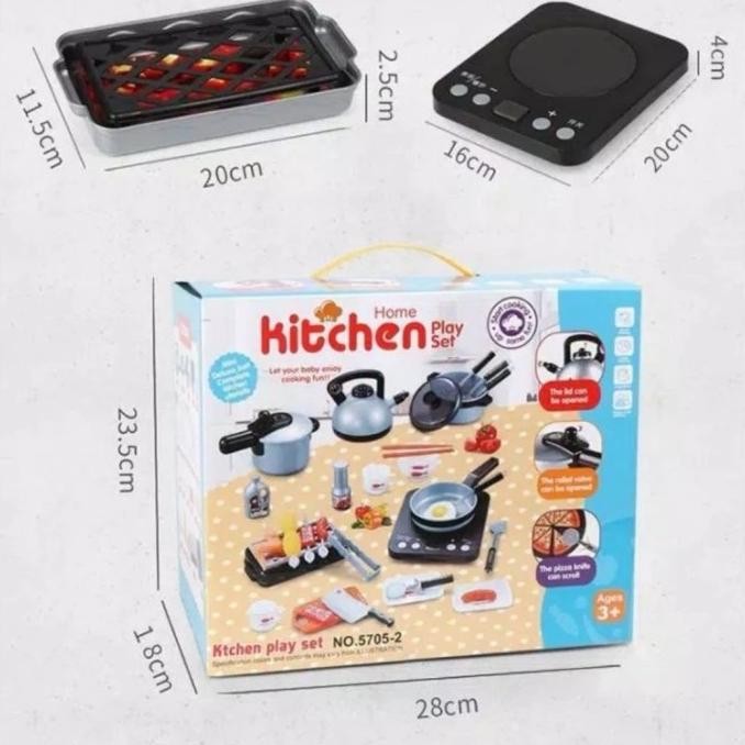 Mainan Masak HOME Kitchen Play Set/Peralatan Dapur Alat Masak
