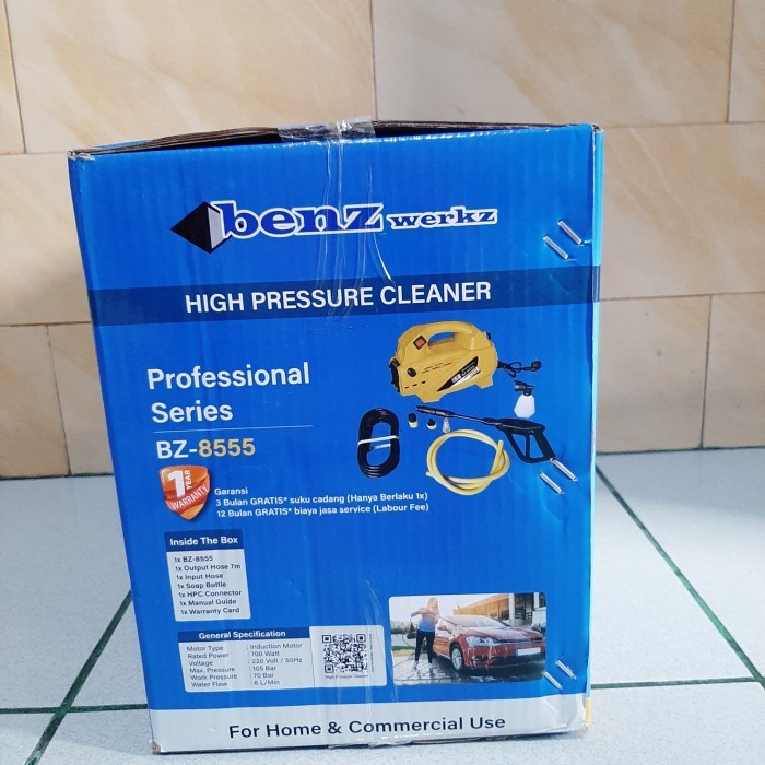 BERMUTU Mesin jet cleaner steam cuci mobil motor AC high pressure Benz BZ8555