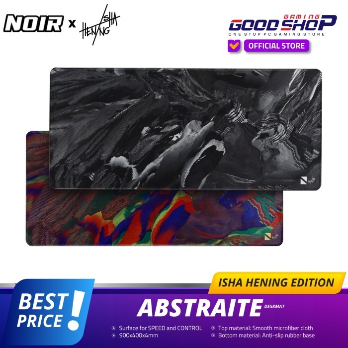 

TERLARIS! Noir X Isha Hening Deskmat - Abstraite