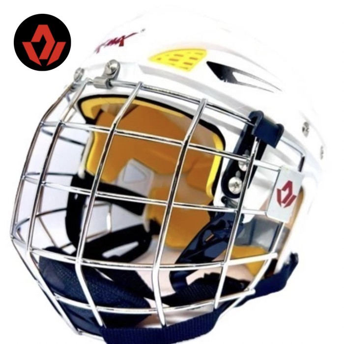 Ice Inline Hockey Helmet with Cage Helm Hoki Es / Inline Lacrosse