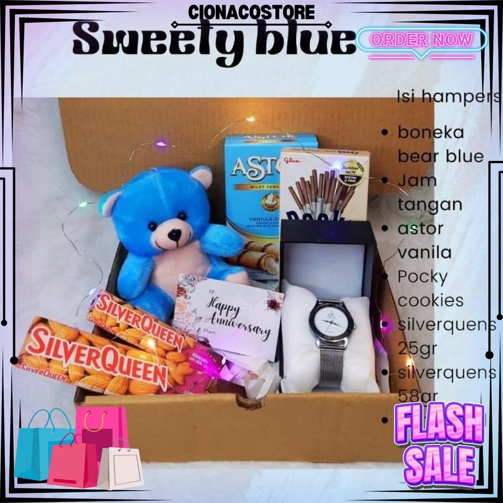 

Paket Sweety Hampers Ulang Tahun Gift Box Anniversary Graduation Coklat Silver Queen Valentine D Promo 2.2