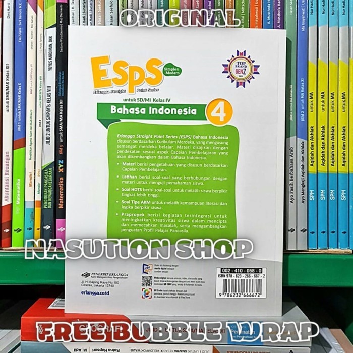 

DISKON Buku Esps Bahasa Indonesia Untuk Kelas 4 SD Erlangga Kurikulum Merdeka