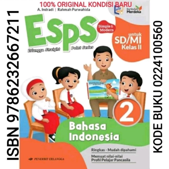 

READY GROSIR Buku ESPS Bahasa Indonesia Kelas 2 SD / Kurikulum Merdeka Erlangga