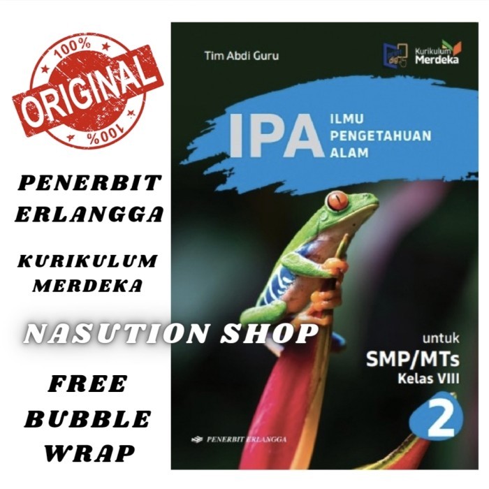 

ORI Buku IPA Kelas 2 / 8 VIII SMP/MTs Erlangga Kurikulum Merdeka