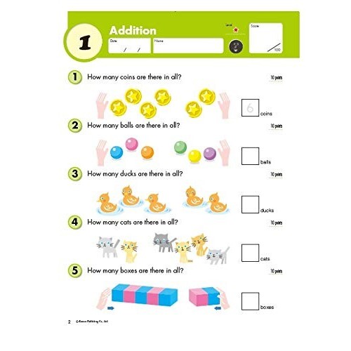 

PROMO Kumon Math/Writing Workbooks Grade1 Word Problems, Geometry, Subtraction, Writing, dan Reading